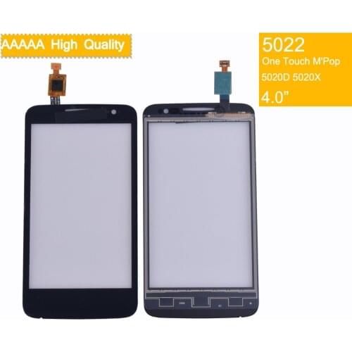 10Pcs/lot Original For Alcatel One Touch M'Pop OT5020 5020D 5020 5020X Touch Screen Touch Panel Sensor Digitizer Front Glass