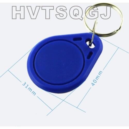 100pcs Free shipping 13.56mhz nfc 215 chip rewritable rfid keyfob