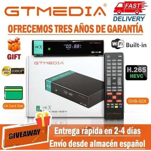 1080P FHD GTmedia V8X DVB-S2 Satellite Receiver GTmedia V7 S2X upgrade GTmedia V8 Nova/V9 Super Built in WIFI from Spain