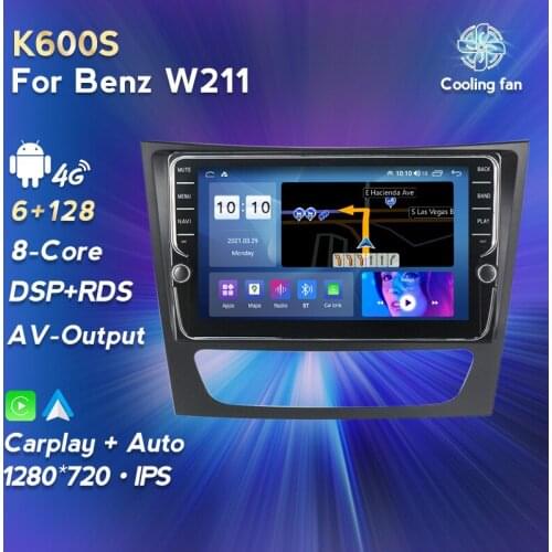 1280x720 DSP RDS Android11 6+128G Car Radio MUltimedia Player For Mercedes Benz W211 E 2002- 2010 Auto Carplay GPS Navigation