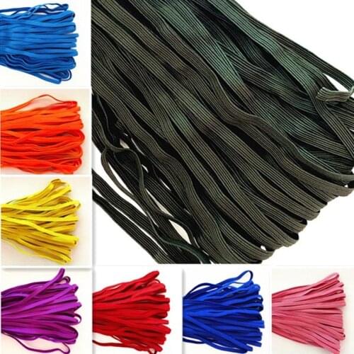 5m DIY color braided elastic ribbon braid for sewing household mask 6mm NHS dress