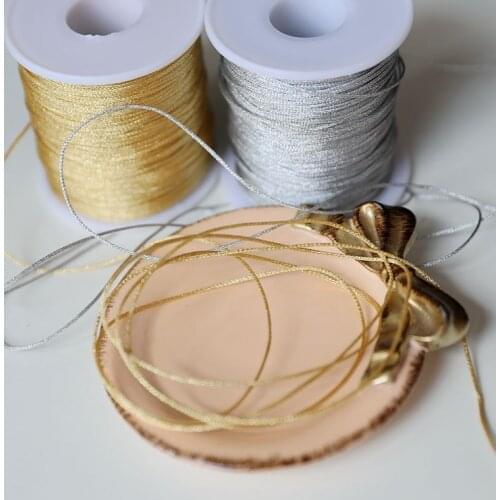 2 Yards/lot 1.3cm Width Sewing Craft Silver Gold Net Lace Trim Clothes Embroidered Lace Applique Decorative Ribbon Accessorries