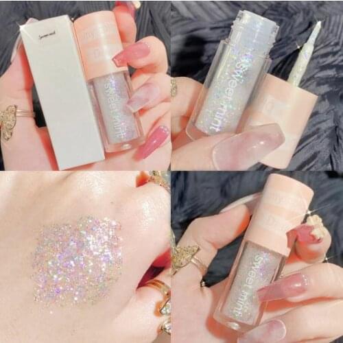 Diamond Glitter Liquid Eyeshadow Makeup Nude Shimmer High Light Pearl Eye Shadow Mineral Pigment Long-Lasting Cosmetics Maquilla