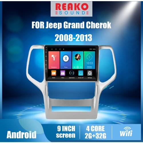REAKOSOUND For Jeep Grand Cherok 2008- 2013 Navigation GPS Autoradio 9 Inch Android 2Din Car Multimedia Stereo Player with frame