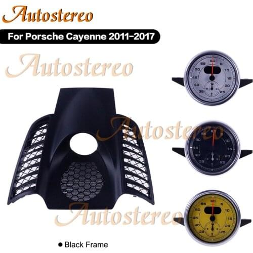 Car Stopwatch For Porsche Cayenne 2011-2017 Interior Dashboard Center Clock Compass Time Electronic Meter Clock Accessional