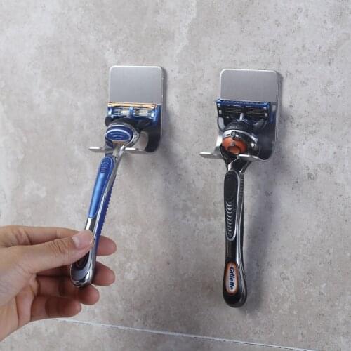 1Pc Stainless Steel Shaver Toothbrush Holder Washroom Wall Cup Hook Razor Bathroom Useful Home Viscose Wall Hooks Hanger
