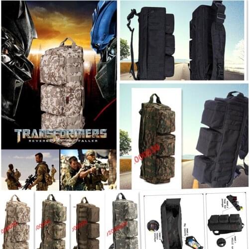 Go bag Tactical Backpack, Military camping outdoor sport long Bags Transformers charge package