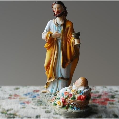 GOD CHRISTIAN JESUS SCULPTURE CROSS CAR INTERIOR JEWELRY BIBLE ICON DECORATION CHURCH GIFT WEDDING GIFT RESIN CRAFTS