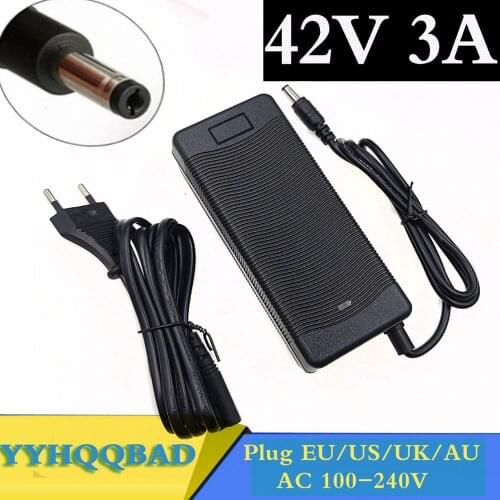 42V 3A Smart Battery Charger for 10Series 36V 37V Li-ion e-bike Electric Bicycle Battery Charger DC 5.5mm*2.1mm fast charging
