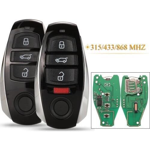 Kutery 3/4 Buttons Smart Remote Car Key Fob 315/433/868Mhz Hitagcvga Chip For VW Touareg 2010-2014