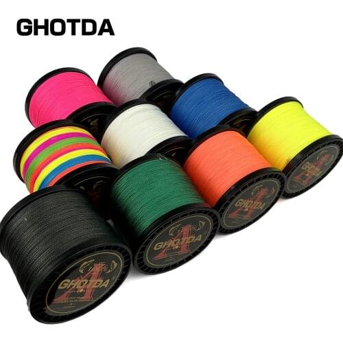 GHOTDA 8 Strands 300M 500M 1000M Braided Line Multifilament Fishing Wire Smooth Fishing Line