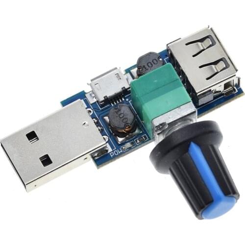 DC 5V Micro USB Fan Governor Wind Speed Controller Air Volume Regulator Cooling Mute Multifunction Noise Reduction Switch Module