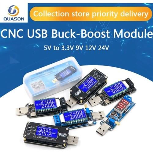 DC-DC CNC USB buck-boost power supply voltage regulator module 5V to 3.3V 9V 12V 24V desktop power module