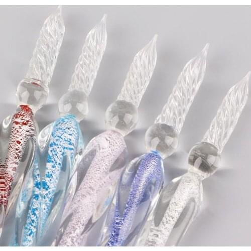 Vintage Handmade Glass Dip Signature Ink Fountain Pen Writing Tool Offices School Stationery With Gift Box