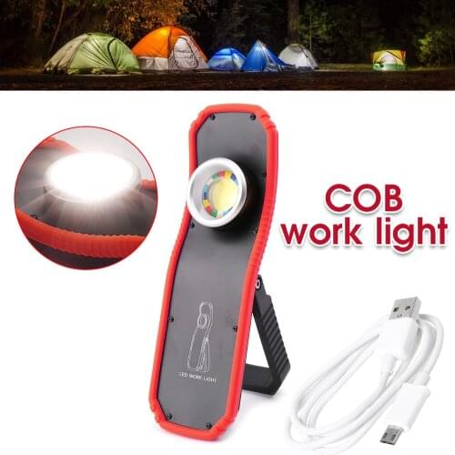 2021 Hot Portable Spotlight Working Light Rechargeable LED COB Camping Work Inspection Light Lamp Hand Hook Clip Torch Magnetic