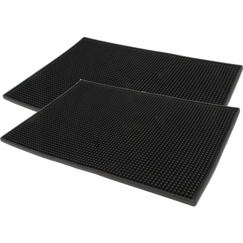 Blesiya 12x6" Rubber Service Bar Runner Heavy Duty Home Bar Drip Mat 2pcs