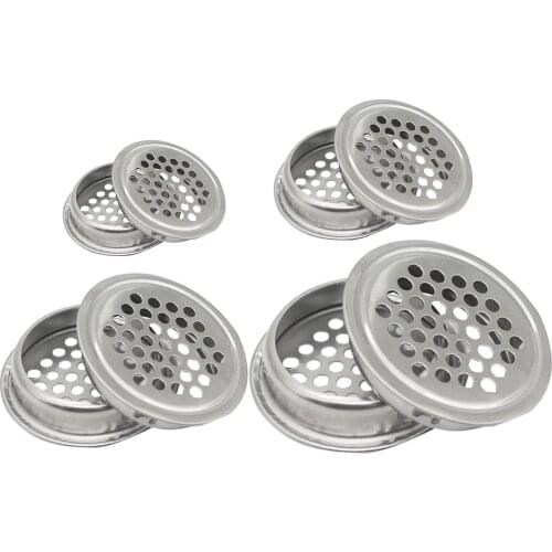 10pcs/lot Round Air Vent Hole Ventilation Louver stainless steel Mesh Hole Plug Dia 19/25/35/53mm Flat Surface Wardrobe grille