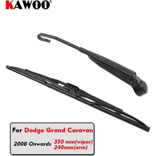 KAWOO Car Rear Wiper Blade Blades Back Window Wipers Arm For Dodge Grand Caravan Hatchback (2008-) 350mm Car Accessories Styling