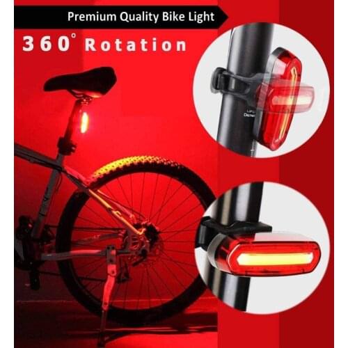 Bike LED Taillight USB Charging MTB Road Bike Cycling Night Warning Lamp Bike Induction Lamp