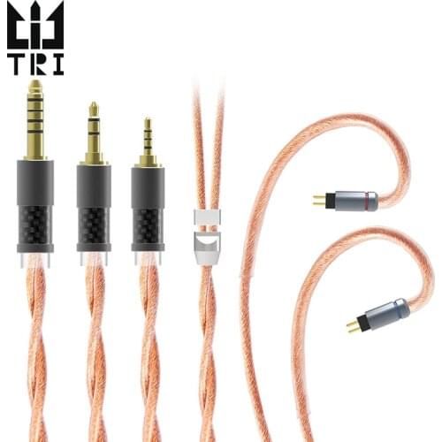 TRI Grace-C 2 Core 6N Single Crystal Copper Silver Plated+4N Pure Copper Mixed Cable Customized for MId-to-High-end Earphones