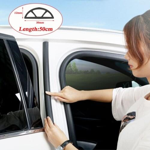 2pcs Car B Pillar Column Protector Seal Noise Insulation Car Door Weatherstrip Edge Sealing Strips Sticker Car Accessories