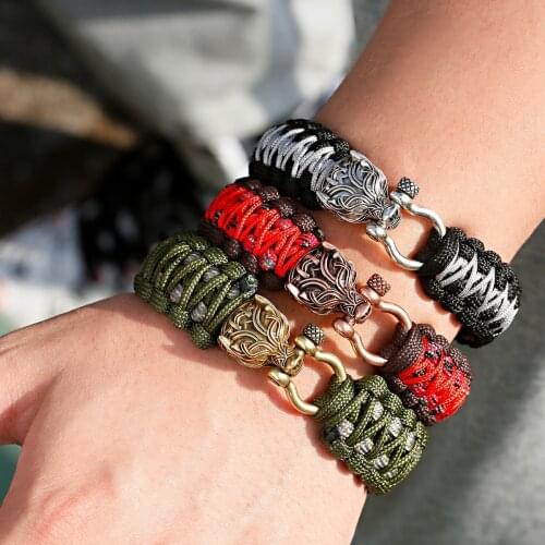 Vintage Faucet Bracelet Fashion Hand-Knitted Multi-Layer Thick Rope Bracelet and Fashion Mens Bracelet Gift Green Black