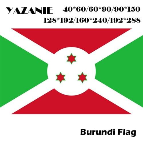 YAZANIE 60*90cm/90*150cm/120*180cm/160*240cm Burundi Decorative Print Flag 100D Polyester Large Big Burundian Flags And Banners