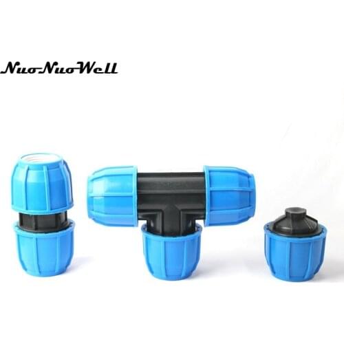 1pc NuoNuoWell Plastic 63mm ID 2 inch Quick Connector For PVC PPR Pipe Repair Water Tube Joint PE Farm Garden Hose Adapter