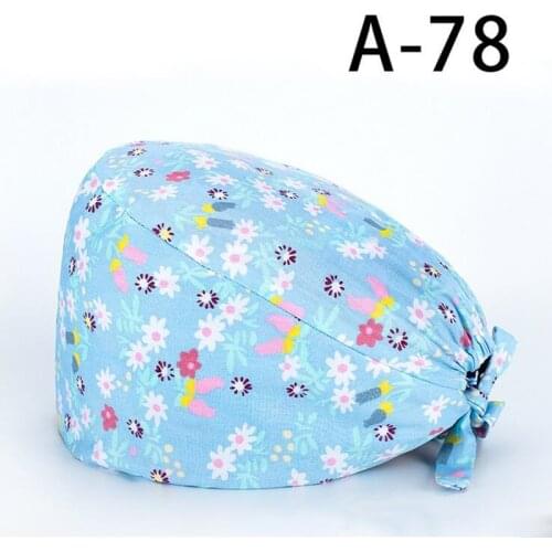 2020 Women Bandage Print Nurse Hat Pharmacy Nursing Cap Laboratory Pet Shop Doctor Hat Surgicals Hat gorros quirurgicos mujer