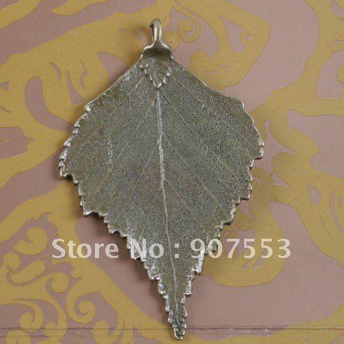4pcs 71x45mm antiqued bronze big leaf design pendant G1727