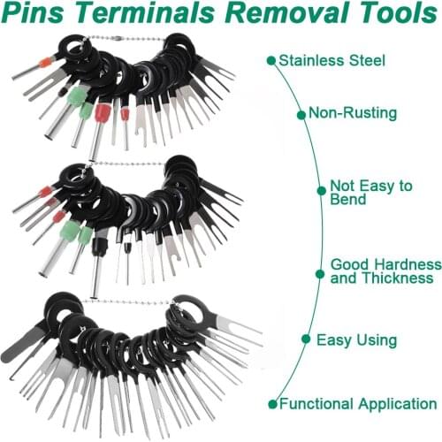 73pcs Car Terminal Removal Tool Puller Auto Set Motorist Kit Automotive Repair Tool Stylus Wire Crimp Pin Extractor