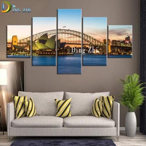 Diamond Painting Cross Stitch Sydney Opera House Full Square/Round Diy 5D Diamond Embroidery Beautiful City Night View Picture