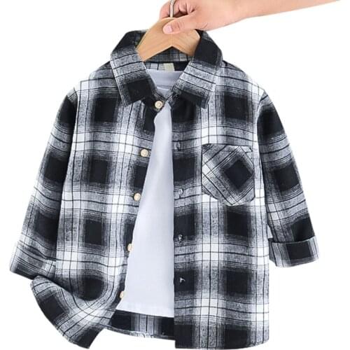 Blouse For Girls Plaid Pattern Blouse Girls Spring Autumn Childrens Blouse For Girls Casual Style Girls Clothes 6 8 10 12 14