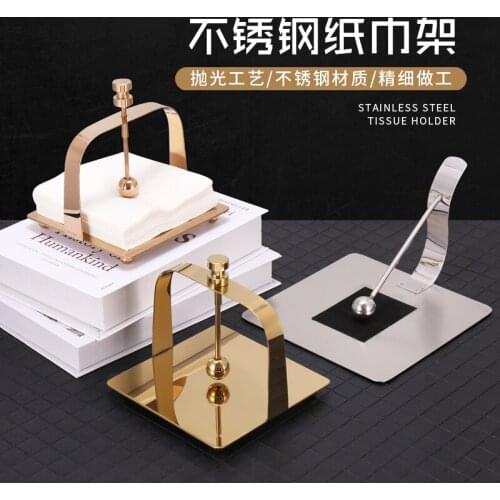 Stainless Steel Napkin Holder Paper Serviette Dispenser Vertical Decorative Tissue Rack Personalized Decoration