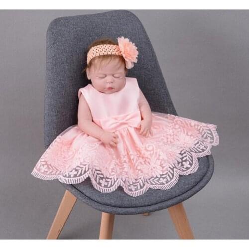 55cm Baby Reborn all Silicon Body With fashion princess dress Toys For Children Stuffed Doll DIY Toy Kids Playmate Xmas Gifts