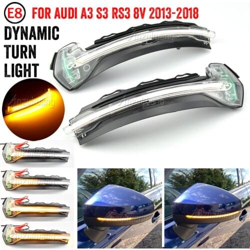 Dynamic blinker for Audi A3 8V S3 RS3 Side Mirror light LED Turn Signal 2013 2014 2015 2016 2017 2018 2019 2020 Arrow flasher