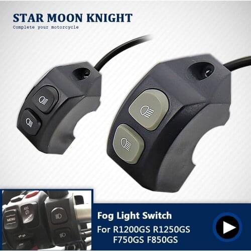 For BMW R1200GS R1250GS F850GS F750GS Adv enture LC handle LED fog light spotlight windshield lift switch button control relay