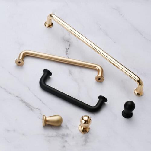 European Luxury Gold Zinc Alloy Cabinet Handles and Knobs Kitchen Cupboard Wardrobe Door Pulls Furniture Handle Hardware
