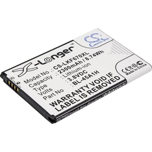 Cameron Sino Mobile SmartPhone Replacement Li-ion Battery 2300mAh For BL-45A1H DOOV F670, F670K, F670L, Free Tools