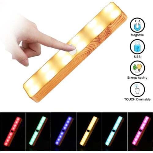 KHLITEC Newest Mini RGB LED Night Light Children Bedroom Cabinet Stairs light USB LED Strip Safety Nursery Home Wall Decor Lamps