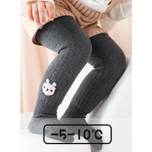 Girls pantyhose plus velvet Thick warm winter new arrival girls tights children pantyhose kids clothes cute baby pantyhose