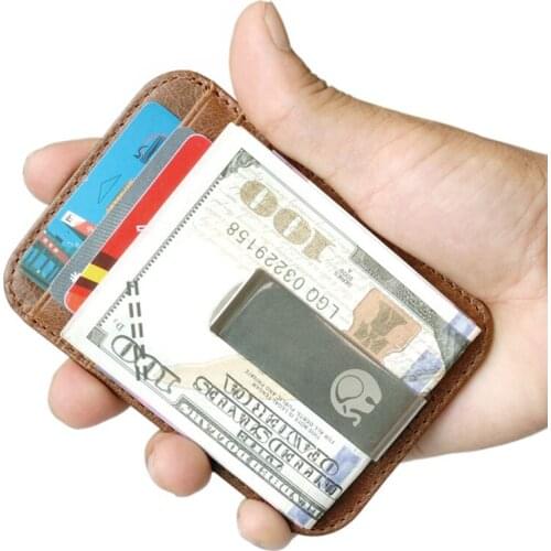 Fashion Rfid Card Packs Men Credit Card Holder Cowhide Money Bag Male Thin Mini Genuine Leather Business ID Bus Cards Cover