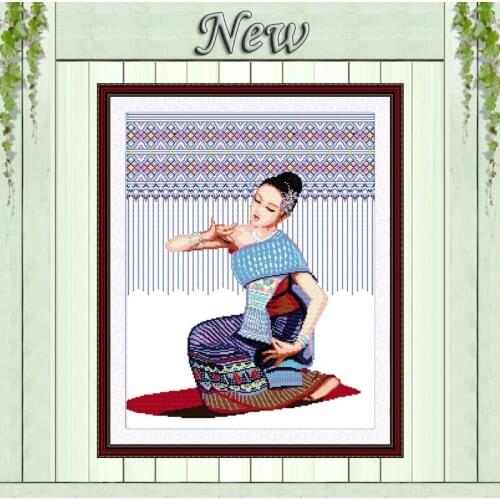 An embroidery girl beauty Home Decor 11CT pattern printed on the canvas DMC Cross Stitch kits 14CT needlework Set DIY embroidery
