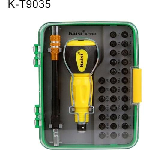Kaisi T9051 -T9035 Toolkit Screwdriver Set for Mobile Phone Tablet Home Appliances Opening Repair Tool Tweezers Screwdri