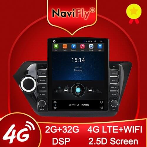 Navifly 2.5D 9.7" Tesla style for Kia RIO 3 K2 2011 - 2015 Android Radio Car multimedia player navigation gps No 2 din DVD