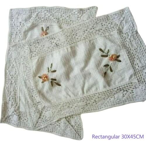 NEW cotton embroidery lace table place mat pad cloth cup coaster placemat mug dish tea doily kitchen wedding Christmas tableware