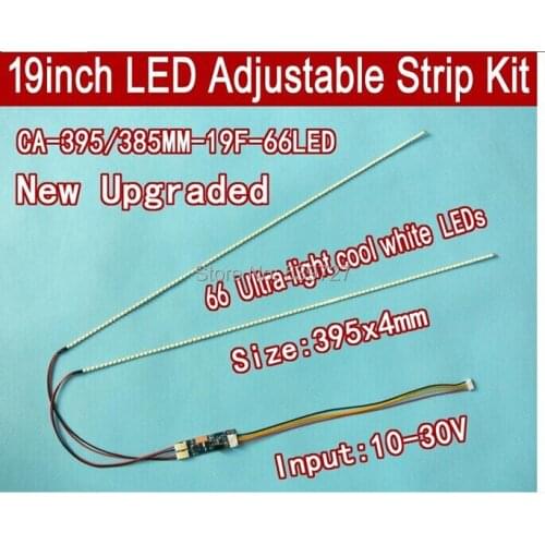 NEW 5PCS 19'' 395mm Adjustable brightness led backlight strip kit,Update 19inch LCD ccfl panel to LED backlight