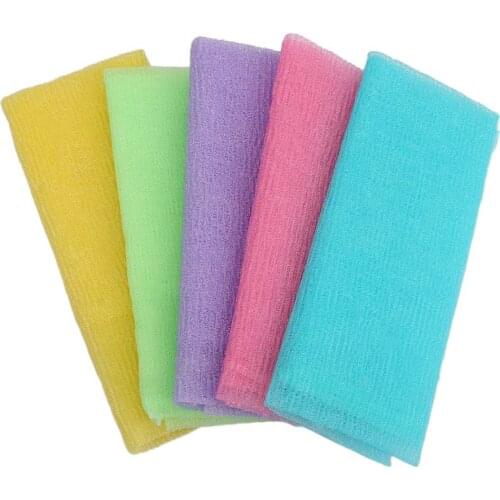New Body Washing Clean Exfoliate Puff Scrubbing Wash Cloth Mesh Bath Shower Nylon Wash Cloth Bath Towel Bath Shower