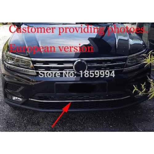 For 2016 2017 2018 VW Tiguan mk2 Front Bottom Bumper Molding racing grill trim Cover