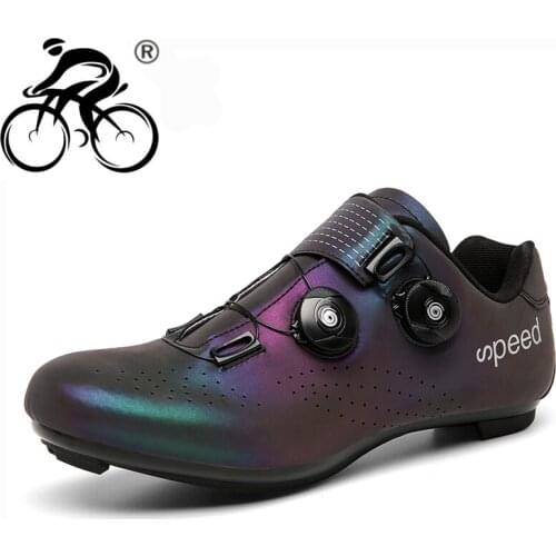 Self-Locking Men Road Bike Shoes Cycling Shoes Racing Triathlon Shoes Zapatillas Ciclismo Breathable Bike Shoes Cycling Sneakers